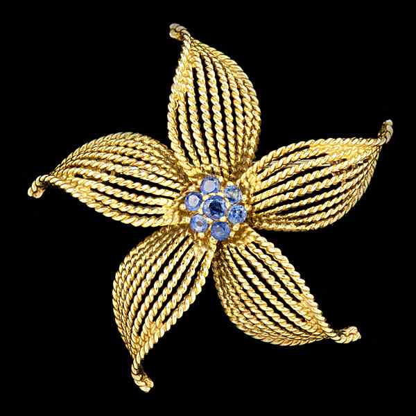 Appraisal: Tiffany Co Flower Brooch A Tiffany Co flower brooch set