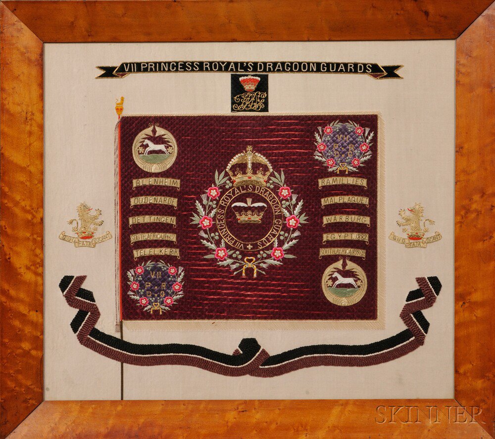 Appraisal: VII Princess Royal's Dragoon Guards Needlework c late th early