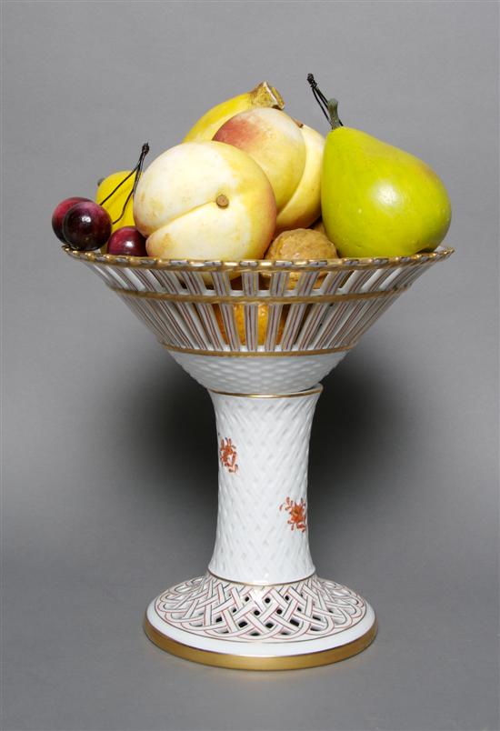 Appraisal: A Porcelain Compote Herend Height of compote inches