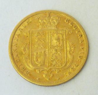 Appraisal: A VICTORIA YH SHIELD BACK HALF SOVEREIGN