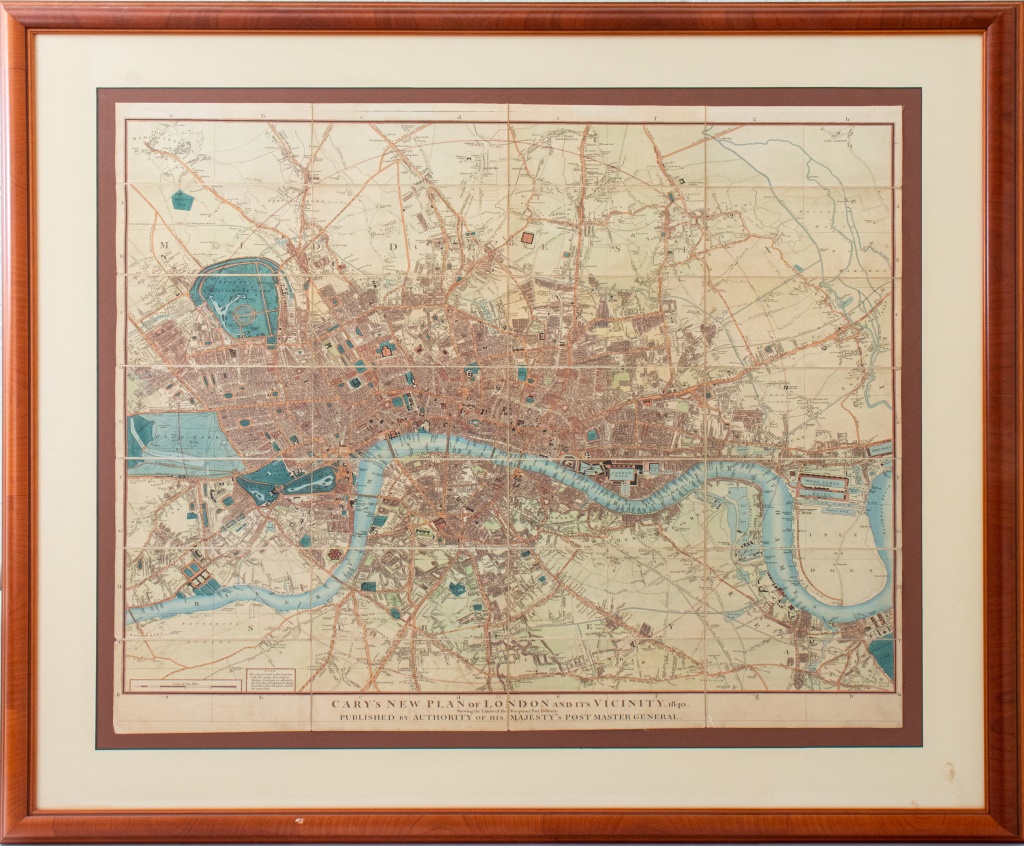 Appraisal: CARY'S NEW MAP OF LONDON ITS VICINITY Cary's New Map