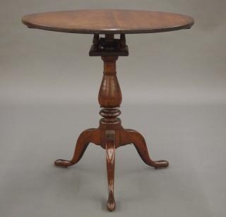 Appraisal: Pennsylvania tilt top table An th century Pennsylvania Walnut tilt-top