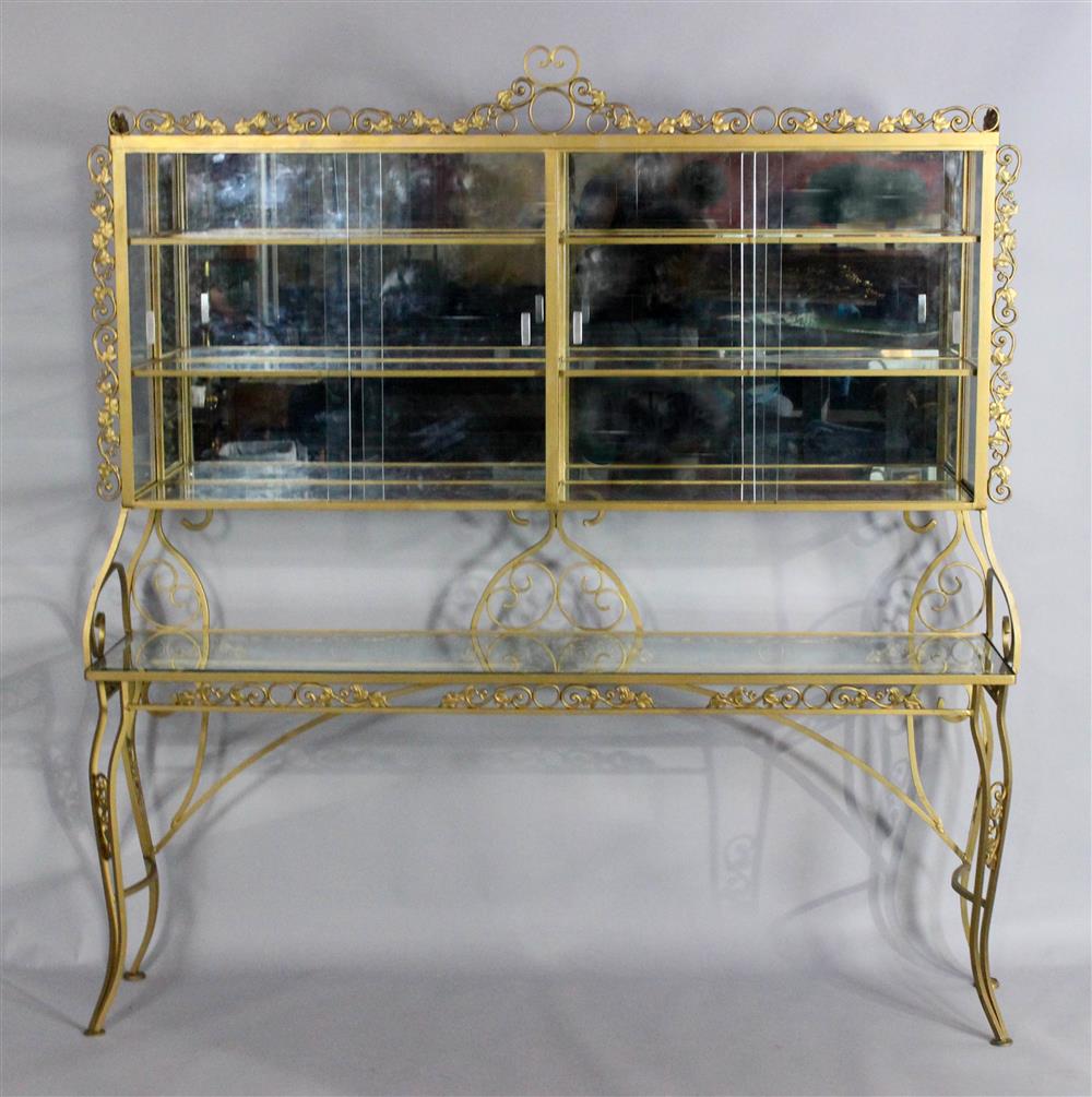 Appraisal: LARGE PARISIAN STYLE SCROLLING LEAF GILT METAL PROFESSIONAL SHOP DISPLAY