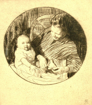 Appraisal: William Lee-Hankey RBA RE ROI - - Mother and child