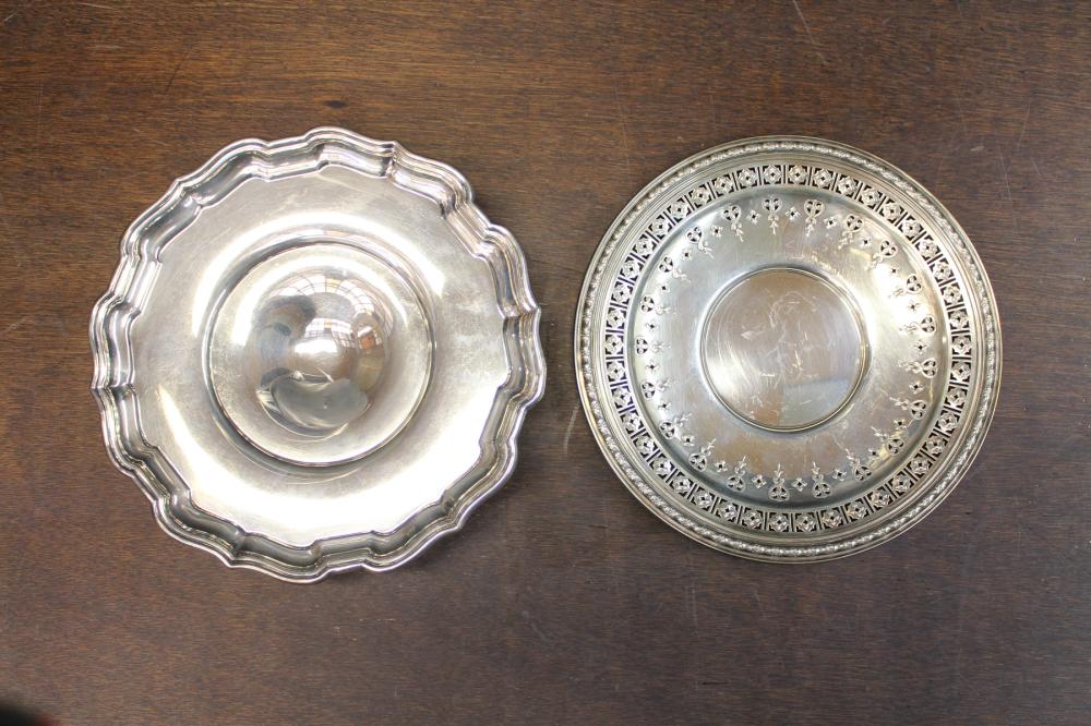 Appraisal: TWO STERLING SILVER HOLLOWWARE PIECES comprised of the Birks footed