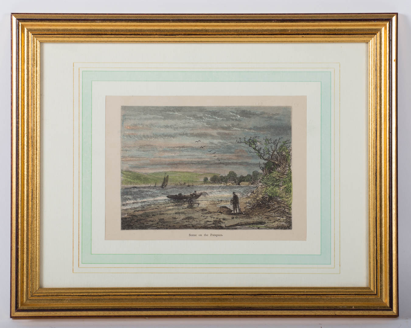 Appraisal: Framed print of scene on the Patapsco Undernumber