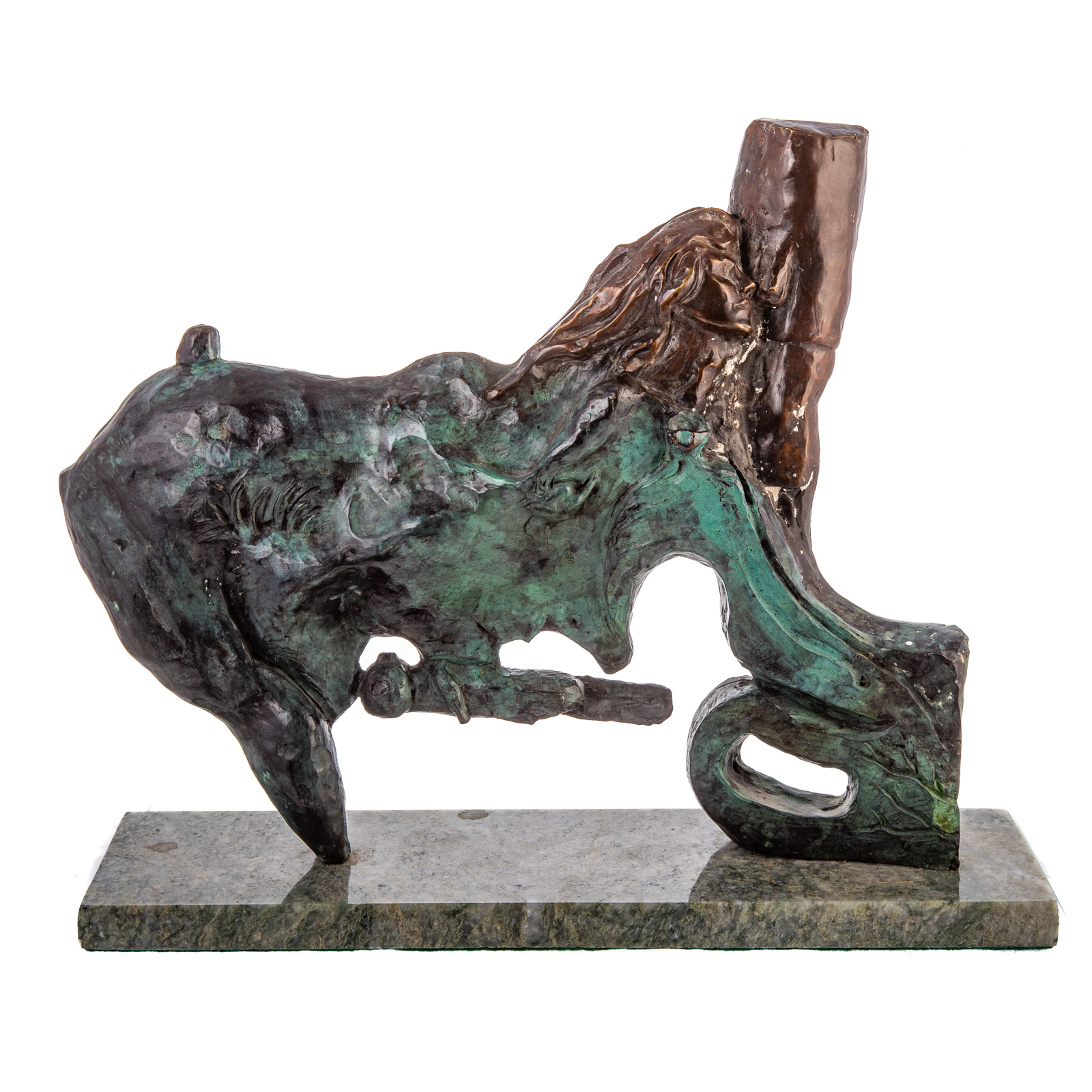 Appraisal: ATTRIBUTED TO SALVADOR DALI SURREALIST CENTAUR Bronze ed signed Dali