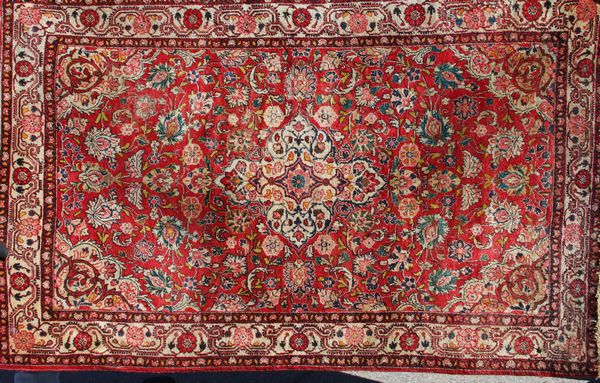 Appraisal: Semi-antique Persian Sarouk rug ' x ' EST