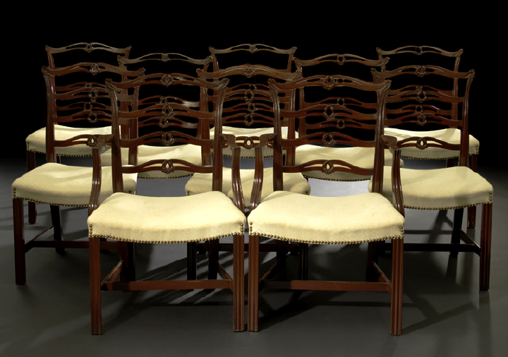 Appraisal: Suite of Ten George III-Style Mahogany Dining chairs early th