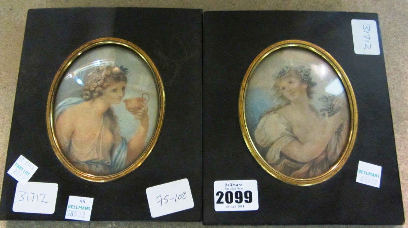 Appraisal: Two colour stipple engravings one of Ariadne and one of