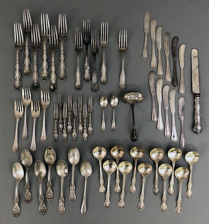 Appraisal: Sterling Silver Flatware Sterling silver flatware various patterns troy ozs