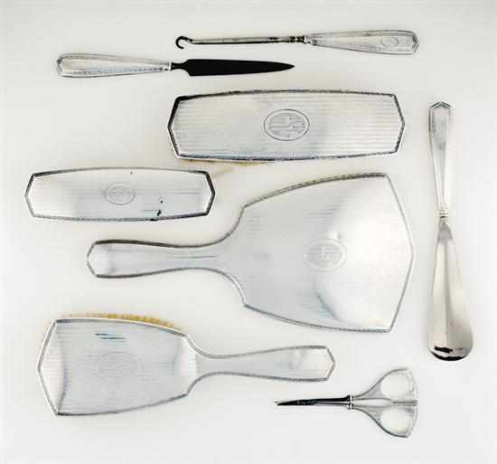 Appraisal: Gorham sterling dressing set first half th century Art Deco