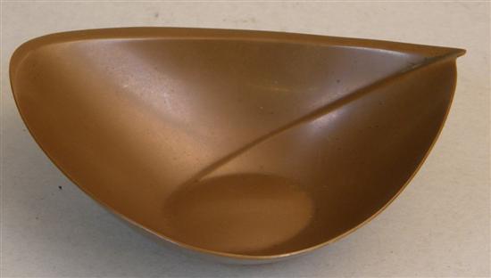 Appraisal: Tapio Wirkkala Finnish - copper dish of stylised ovoid form