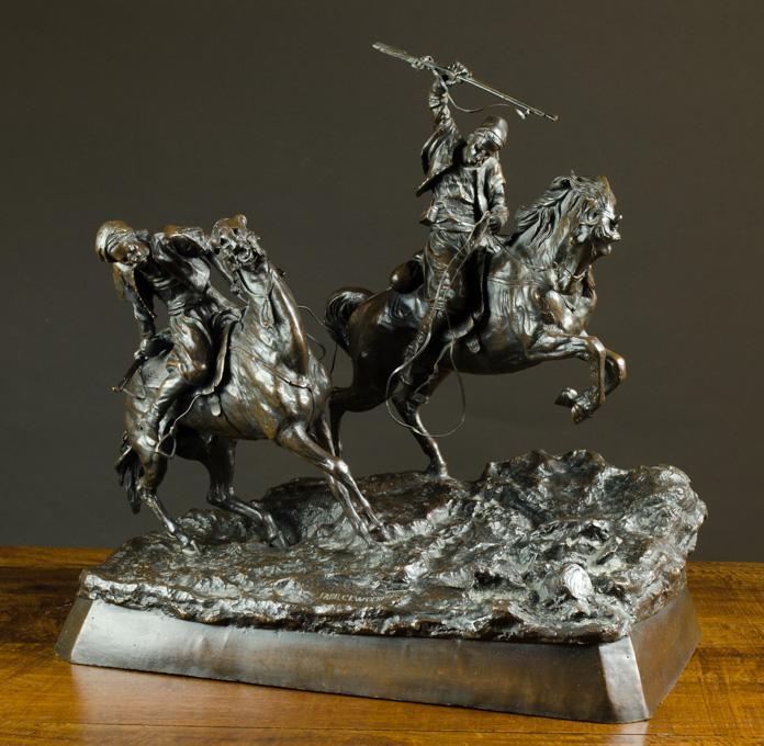 Appraisal: AFTER VASSILY YACOVLEVITCH GRACHEV BRONZE SCULPTURE Russia - Galloping Cherkessians