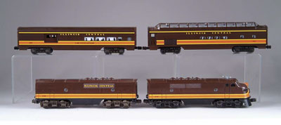 Appraisal: MODERN LIONEL ILLINOIS CENTRAL F PASSENGER SET ABA locos and