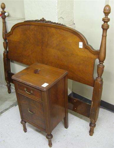 Appraisal: THREE-PIECE LOUIS XVI STYLE BEDROOM SET American c 's the