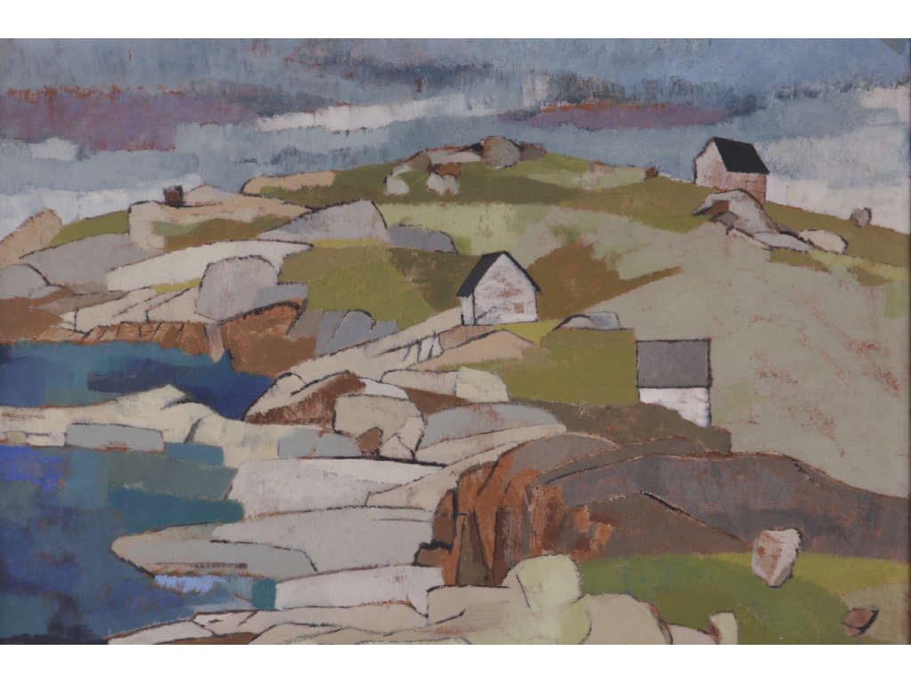 Appraisal: Robert LaHotan ME - Cubist Landscape this lot includes two