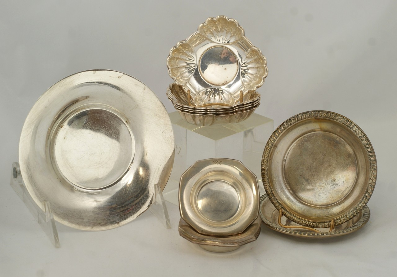 Appraisal: sterling small bowls dishes tray TO