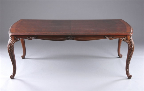 Appraisal: ROCOCO STYLE CARVED MAHOGANY EXTENSION DINING TABLE th century with