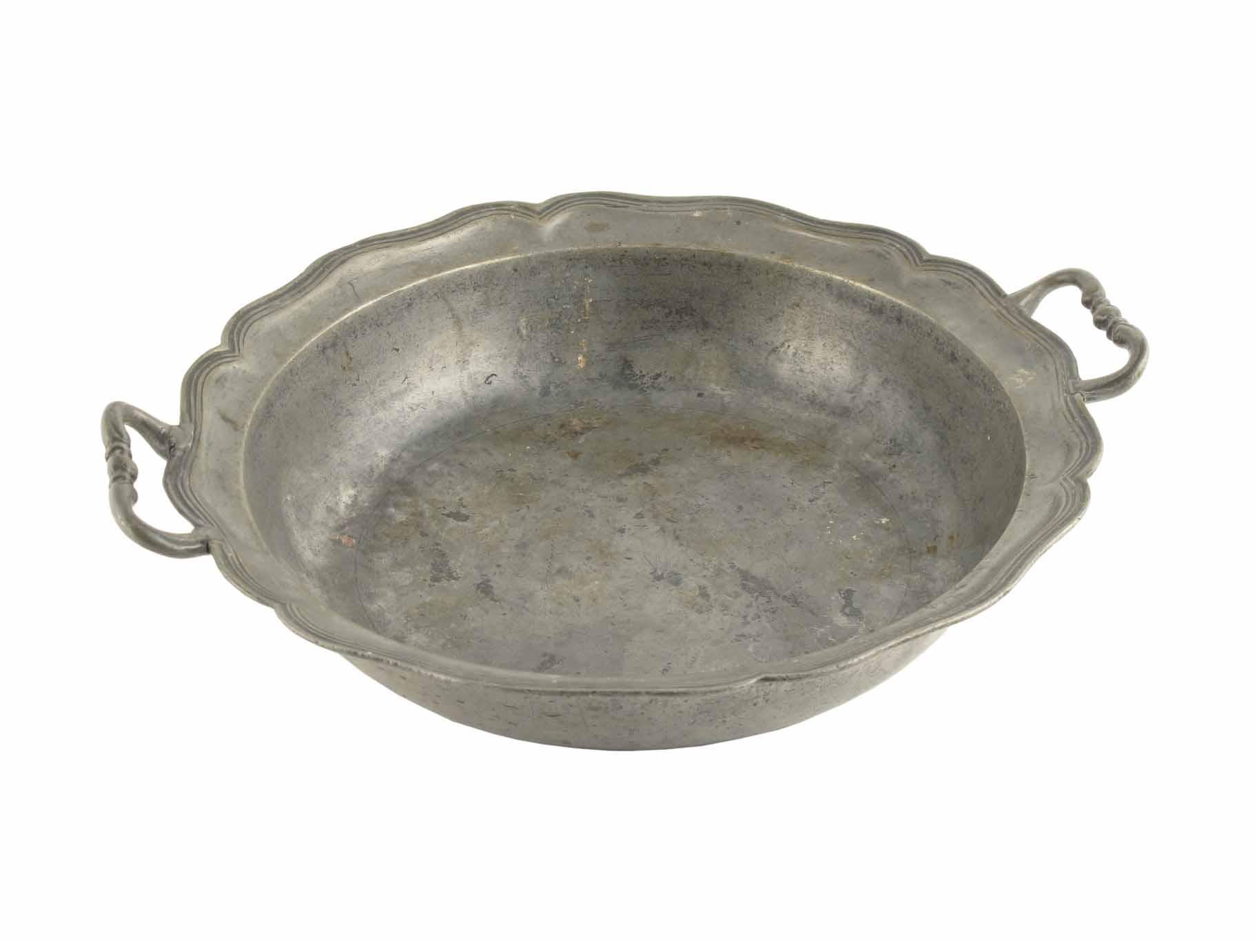 Appraisal: A French pewter two handled bowl