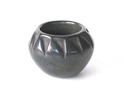 Appraisal: Small black pottery bowlsanta clara