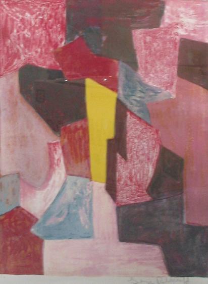 Appraisal: SERGE POLIAKOFF Abstract coloured composition signed in pencil and numbered