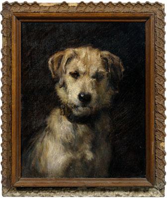 Appraisal: Dog portrait P H Fisher a rough-coated fox terrier unsigned