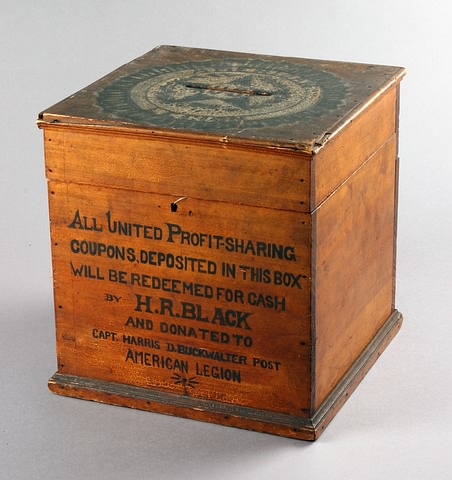 Appraisal: WWI American-Legion Ballest Repository Box Capt Harris D Buckwalter Post