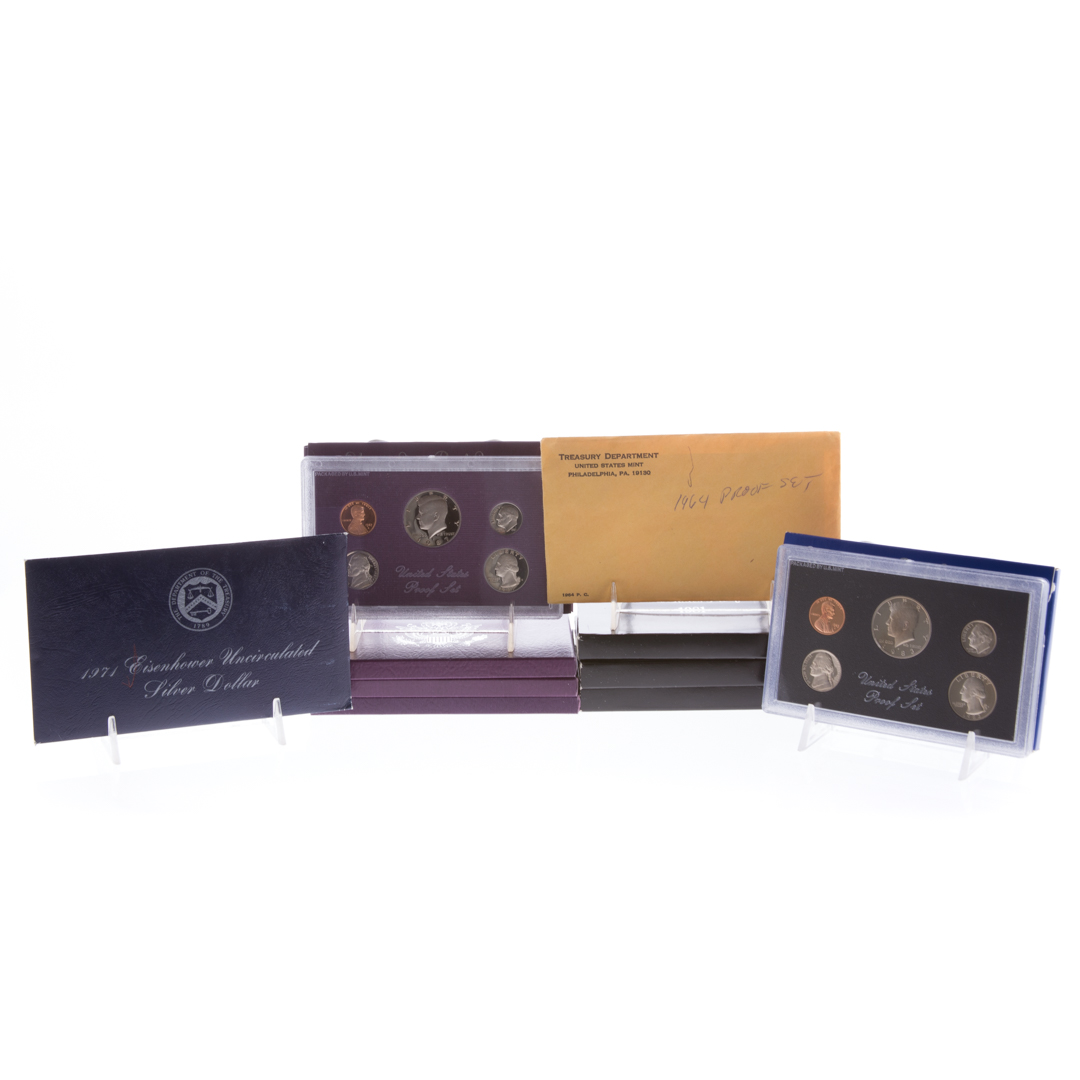 Appraisal: US Proof Sets US Proof sets featuring a silver proof