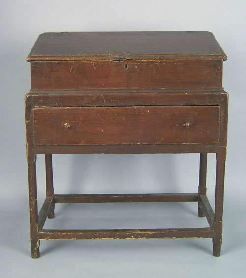 Appraisal: New England Queen Anne pine desk on frame mid th