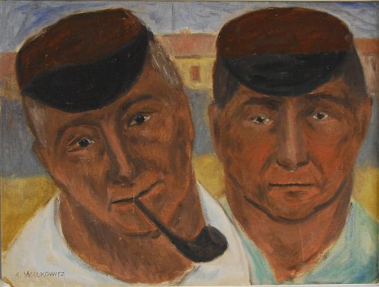 Appraisal: ABRAHAM WALKOWITZ American - TWO FISHERMAN oil on board signed