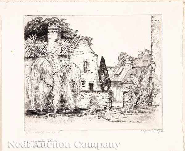 Appraisal: Alfred Heber Hutty American Charleston - My Charleston Studio etching