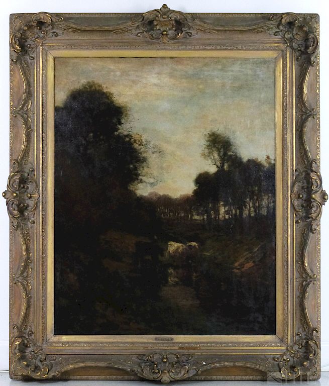 Appraisal: Johanes Leuds Dutch Pastoral Landscape Painting Johannes Karel Leurs Dutch