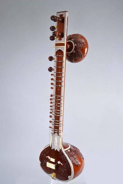 Appraisal: SITAR - MODERN BONE INLAID SITAR COMES WITH HARD CASE