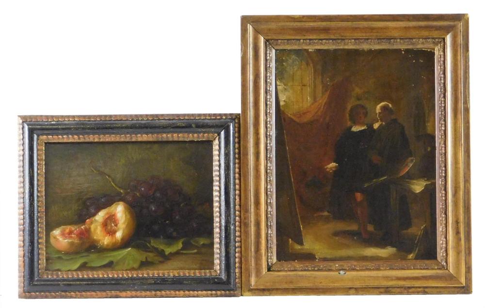 Appraisal: Unknown Artists two pieces both unsigned and in Continental manner