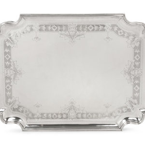 Appraisal: An English Silver Tray Richard Comyns London hallmarked for Sterling