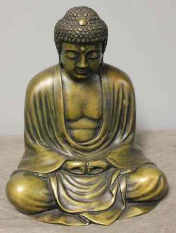 Appraisal: Bronze Seated Buddha From a Ridgewood Queens NY estate Dimensions