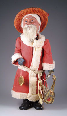 Appraisal: SANTA NODDER An intriguing fellow with glass eyes the electric