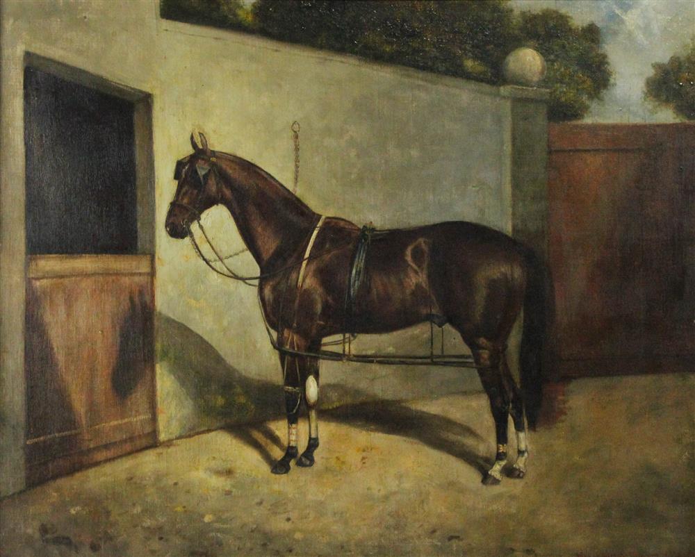 Appraisal: FREDERICK ALBERT CLARKE BRITISH SCHOOL act - BROWN HORSE IN