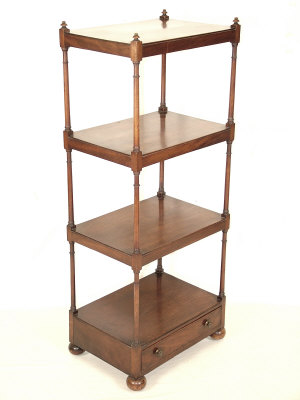 Appraisal: A Regency mahogany four tier whatnot circa the tiers united