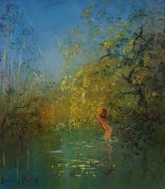 Appraisal: David Boyd born Bather Under the Wattle oil on canvas