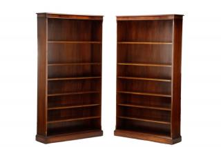 Appraisal: Pair English Mahogany Bookcases by Bevan Funnell Bevan Funnell English