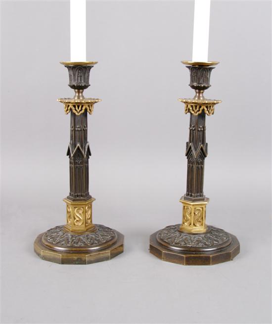 Appraisal: A Pair of Gothic Revival Style Table Lamps Height overall