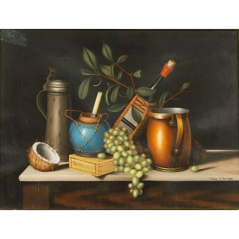 Appraisal: Philip George Print Framed still life print by Philip George