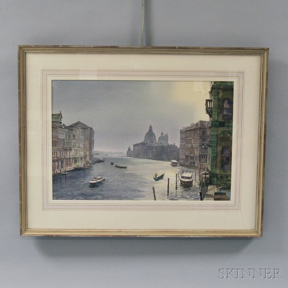 Appraisal: Ashton Cannell British - September on the Grand Canal Venice