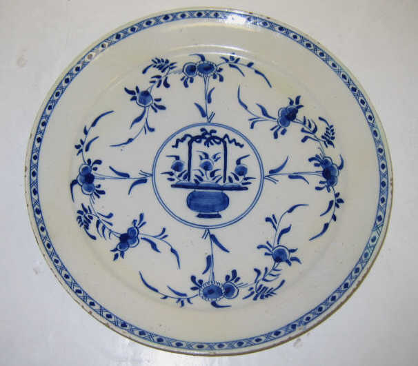 Appraisal: DUTCH DELFT BLUE AND WHITE PLATE Circa th century typical