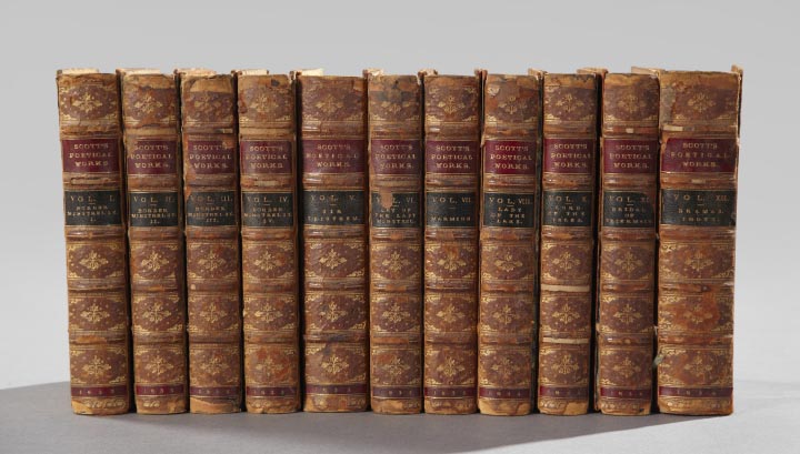 Appraisal: Eleven-Volume Leather-Bound Set of Sir Walter Scott's Political Works printed