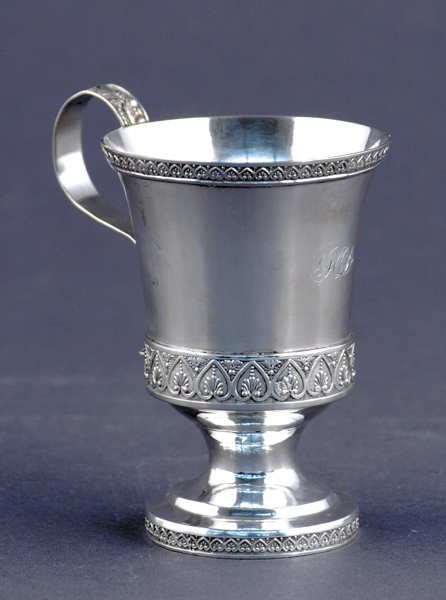 Appraisal: American coin silver cup Geradus Boyce New York NY wk