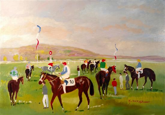 Appraisal: Sale Lot Maurice Dupuy French th Century Polo Players on