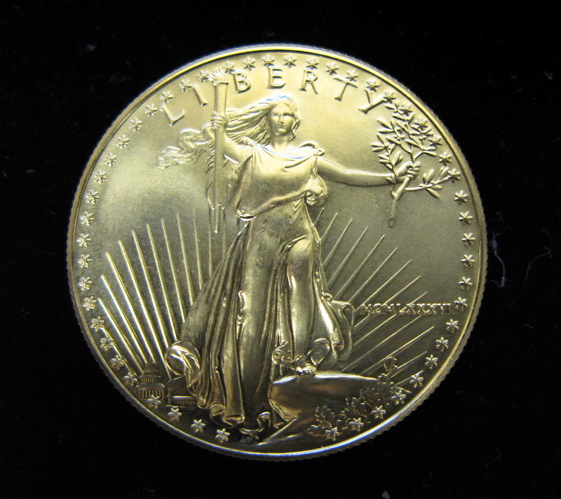 Appraisal: GOLD AMERICAN EAGLE COIN denomination a troy ounce coin containing